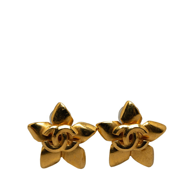 Top Quality Chanel Vintage Coco Mark Flower Motif Clip-On Earrings