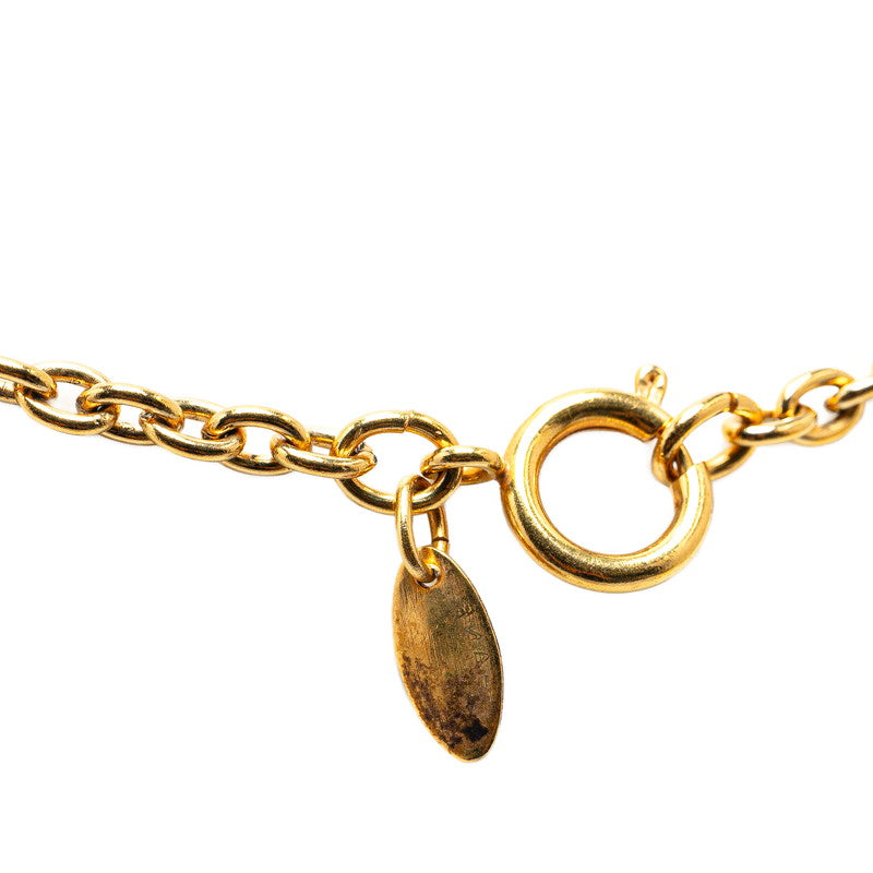 Top Quality Chanel Vintage Coco Mark Necklace Gold Plated