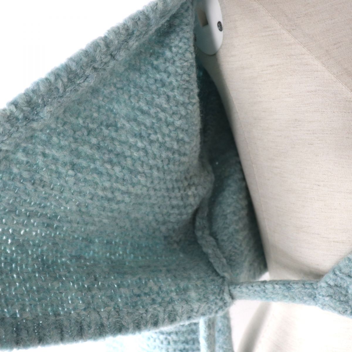Top Quality Chanel Alpaca Blend Knit Cardigan Light Blue