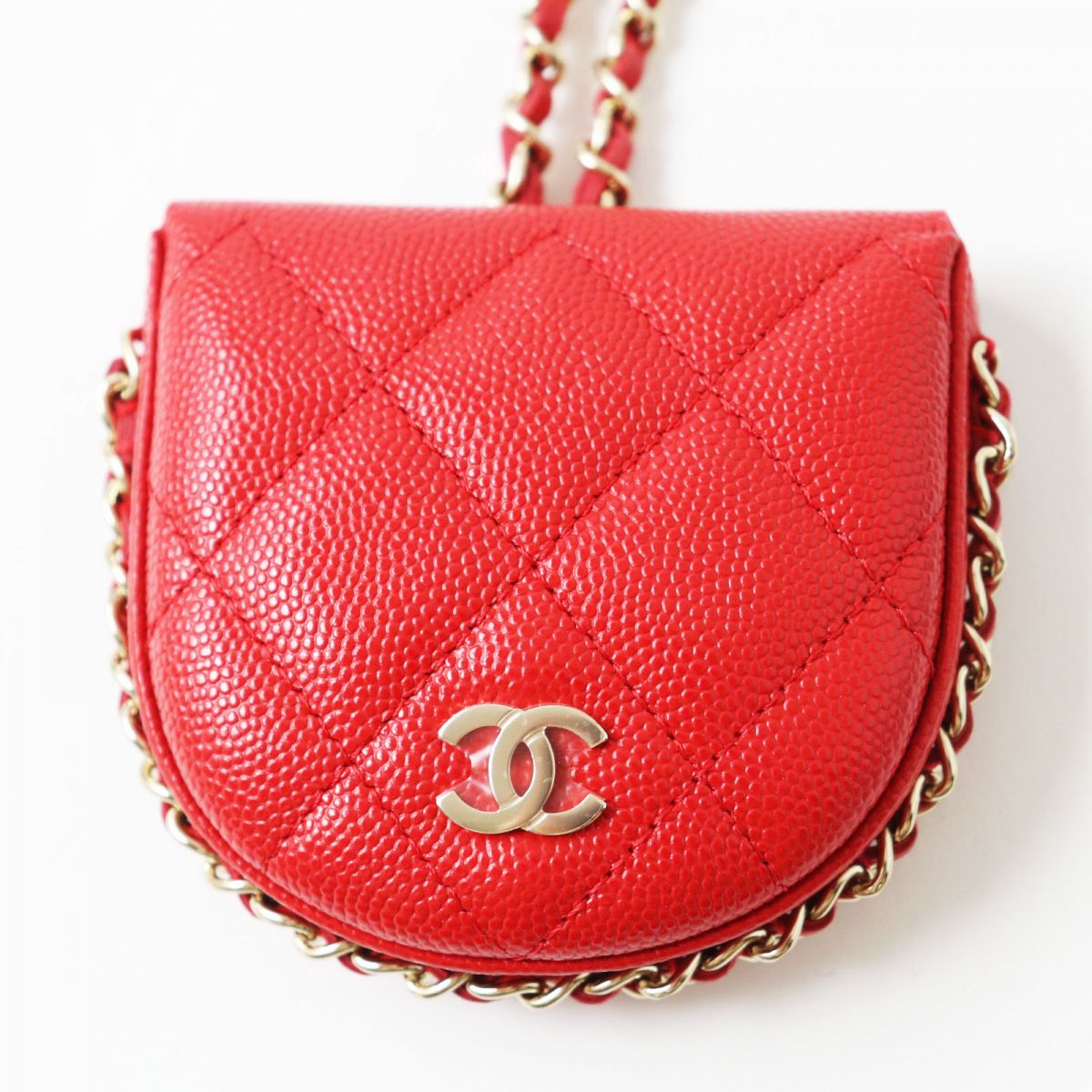 Top Quality Chanel Matelasse Caviar Skin Chain Wallet Coin Case
