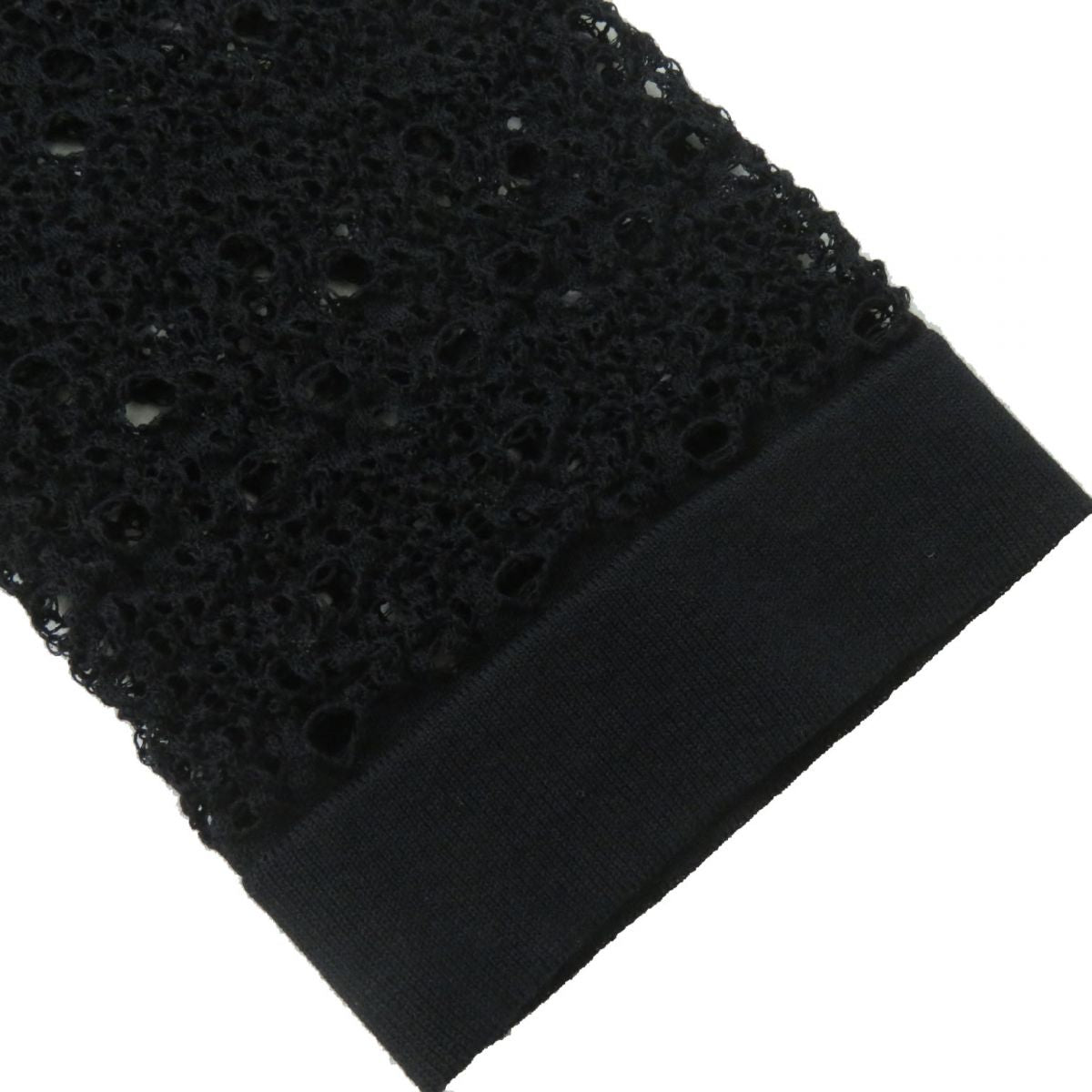 Top Quality Chanel COCO Mark Lace Cardigan Black 38