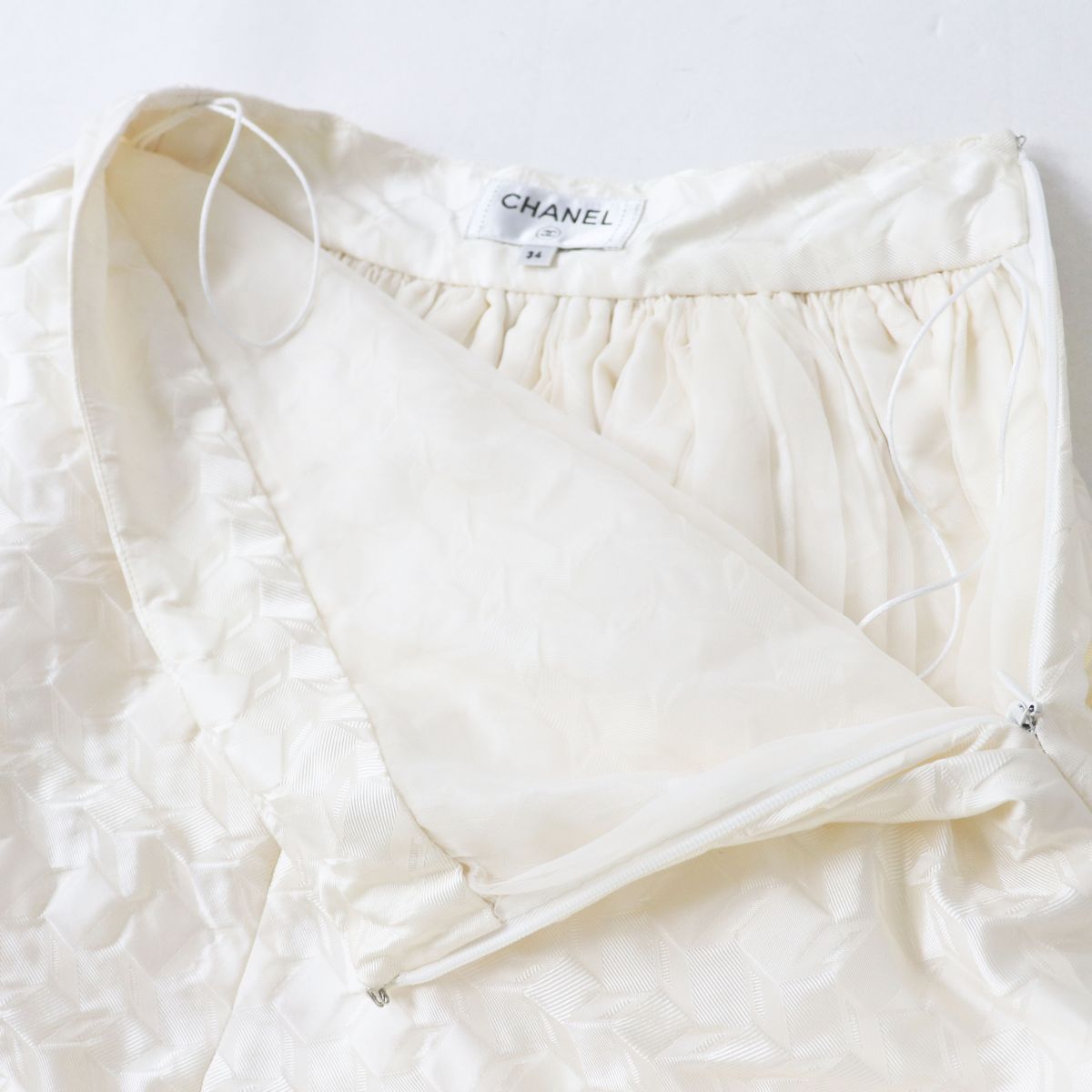 Top Quality Chanel 100% Silk Pleated Skirt COCO Mark 34