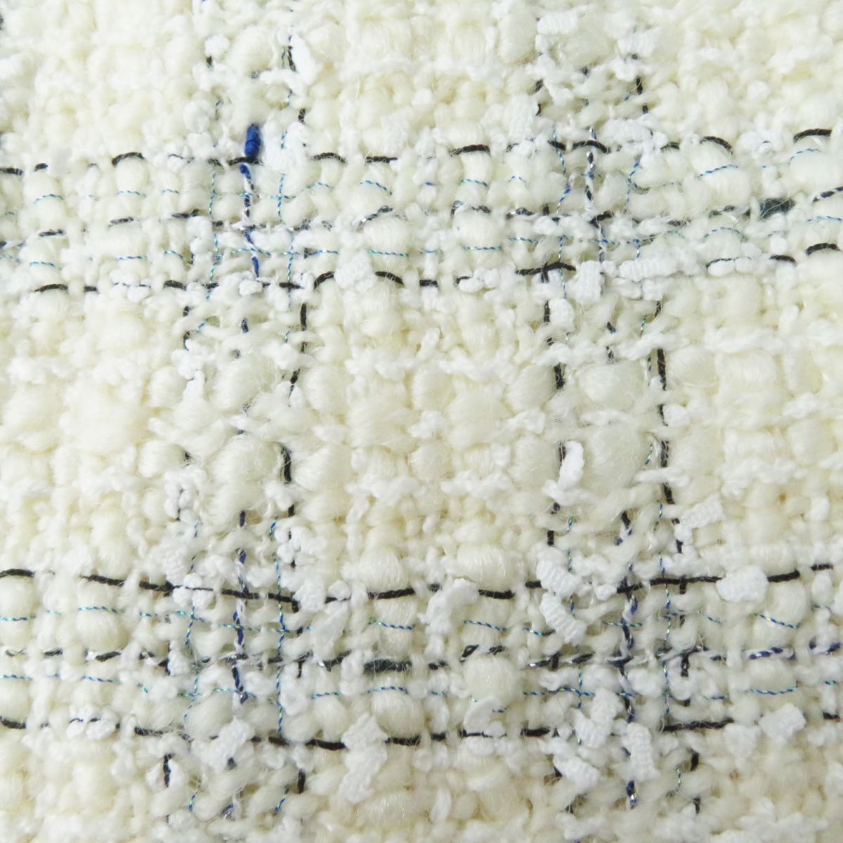 Top Quality Chanel COCO Mark Tweed Trapezoid Skirt Ivory 34