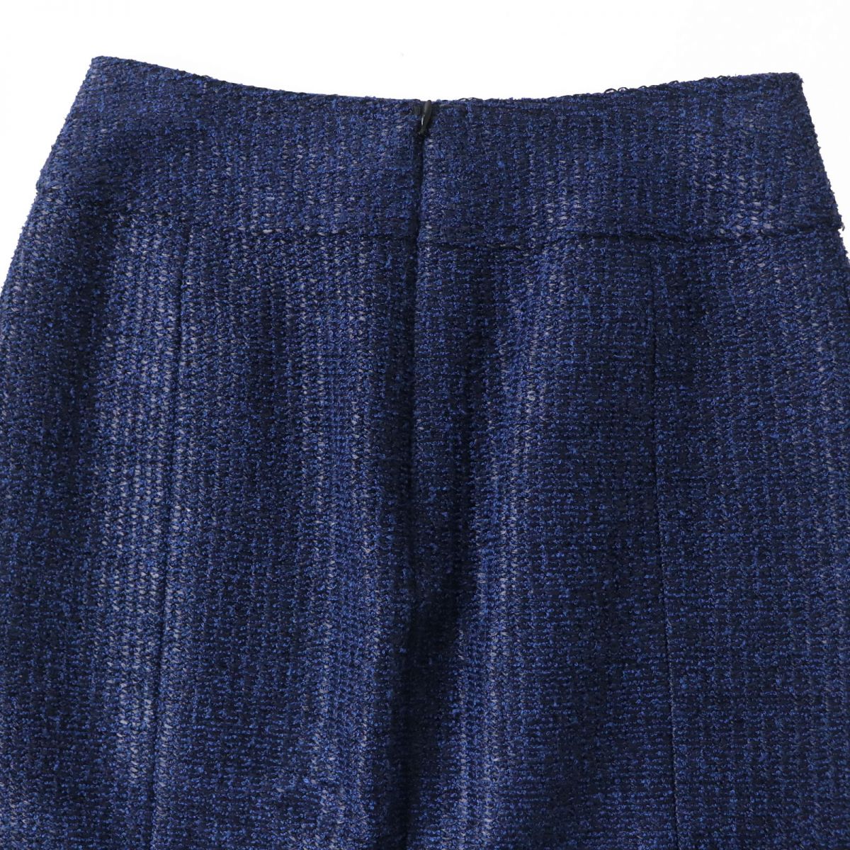 Top Quality Chanel Tweed Tight Skirt Blue Black 34