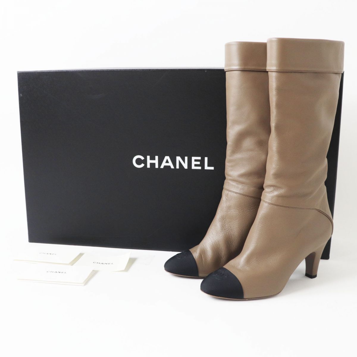 Top Quality Chanel COCO Mark Leather Long Boots 37.5