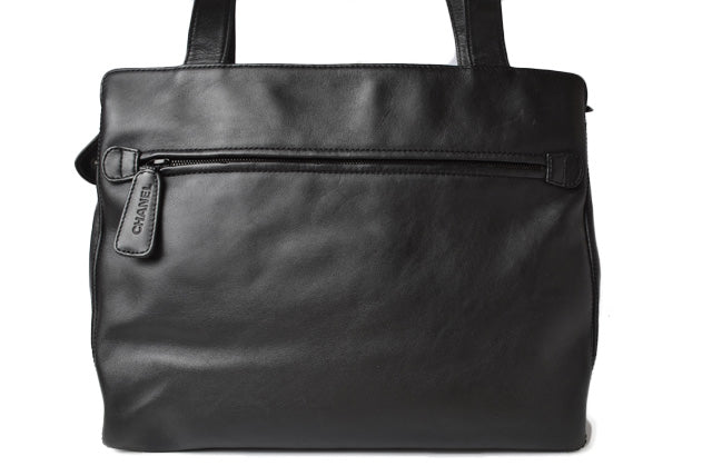 Top Quality Chanel Lamb Leather Shoulder/Handbag A4 Coco Mark Black