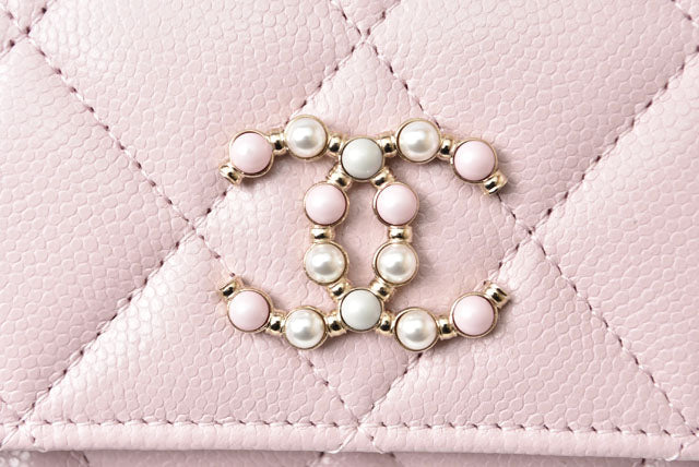 Top Quality Chanel Caviar Skin Chain Mini Wallet/Accessory Pouch AP2138B05437