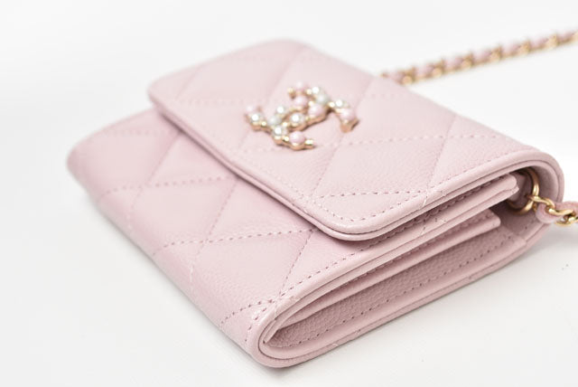 Top Quality Chanel Caviar Skin Chain Mini Wallet/Accessory Pouch AP2138B05437