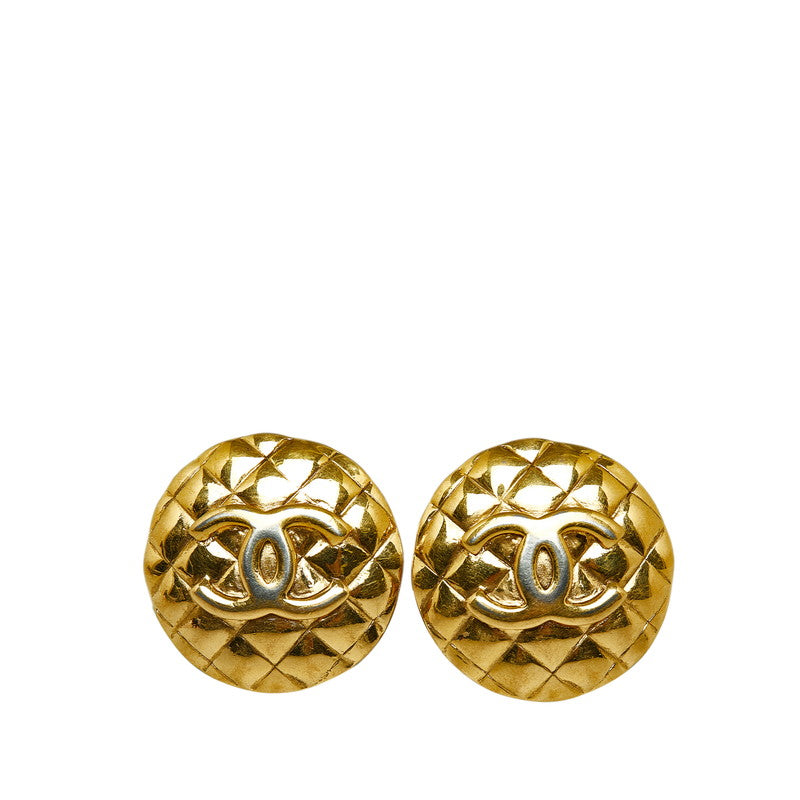 Top Quality Chanel Vintage Coco Mark Earrings Gold Plated