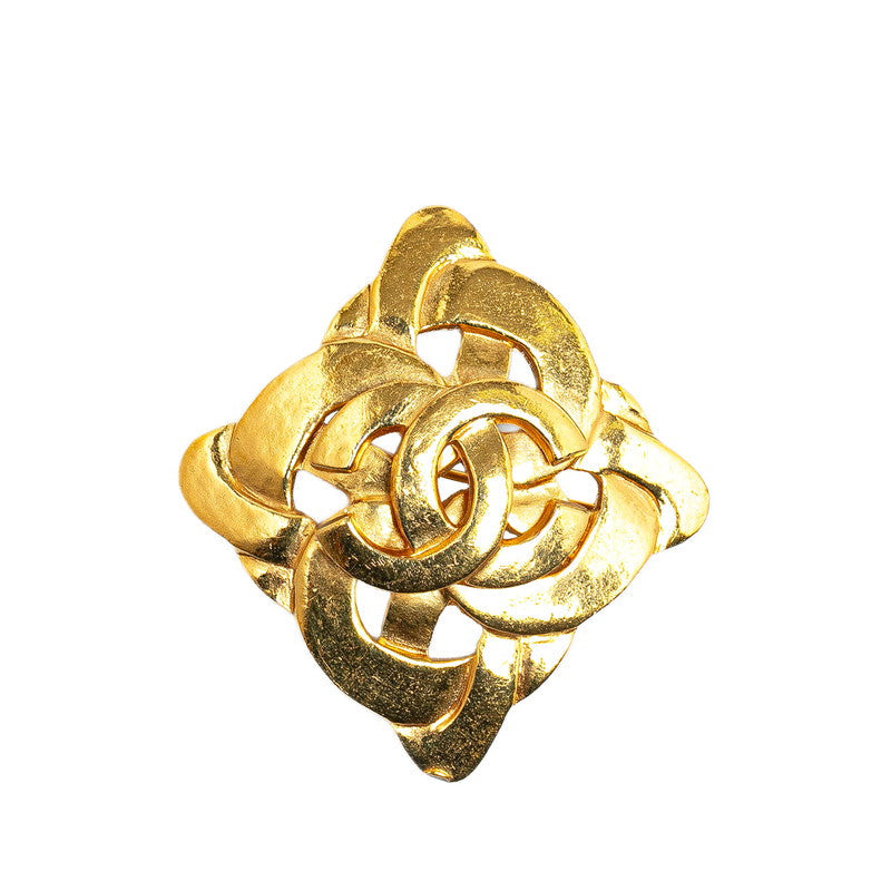 Top Quality Chanel Vintage Coco Mark Brooch Gold Plated