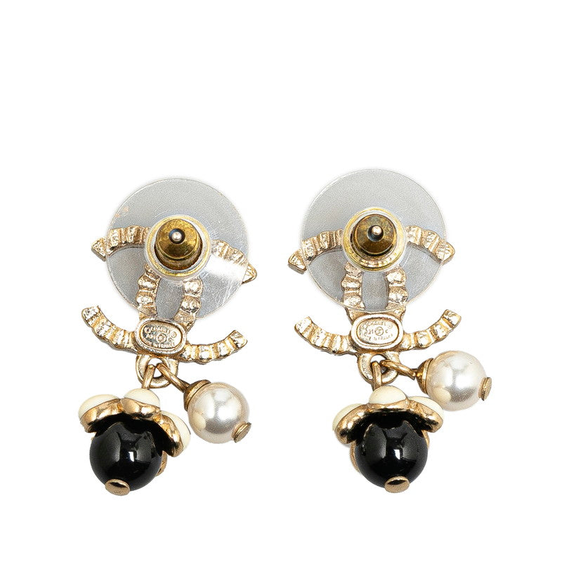 Top Quality Chanel Coco Mark Rhinestone Flower Earrings