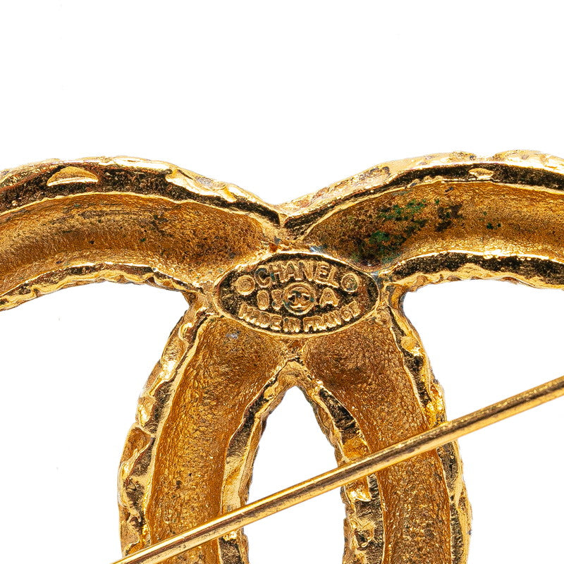 Top Quality Chanel Vintage Coco Mark Brooch Gold Plated
