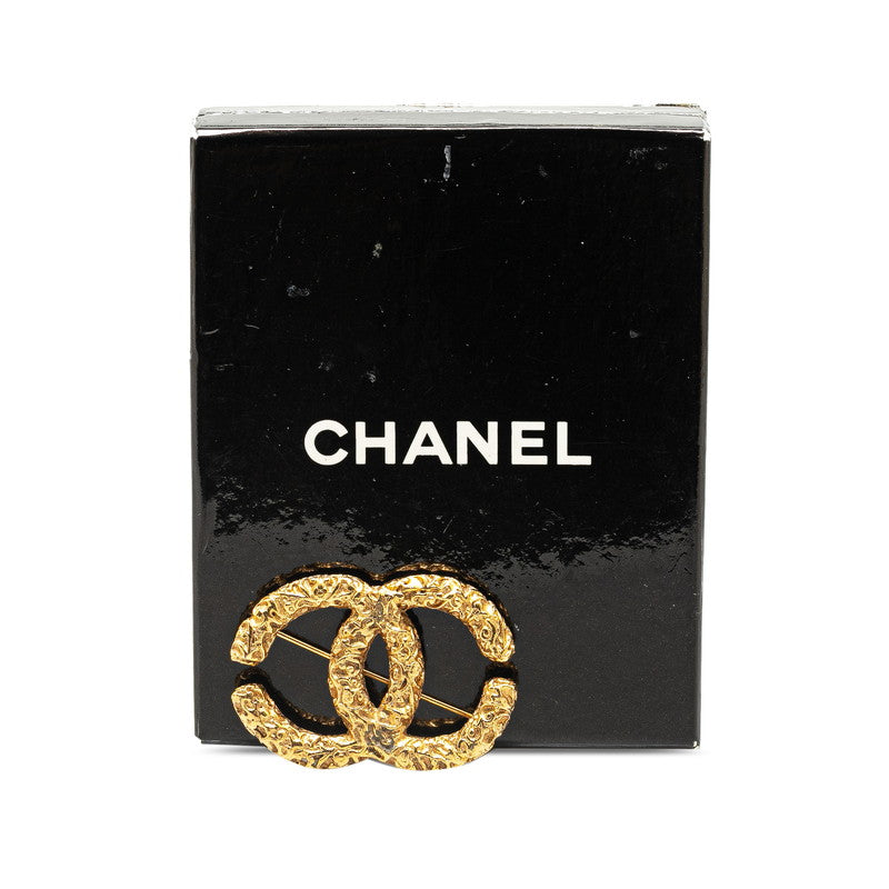 Top Quality Chanel Vintage Coco Mark Brooch Gold Plated