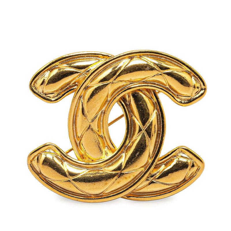 Top Quality Chanel Vintage Coco Mark Brooch Gold Plated