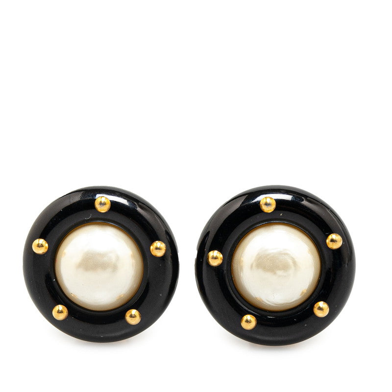 Top Quality Chanel Vintage Faux Pearl Stud Earrings