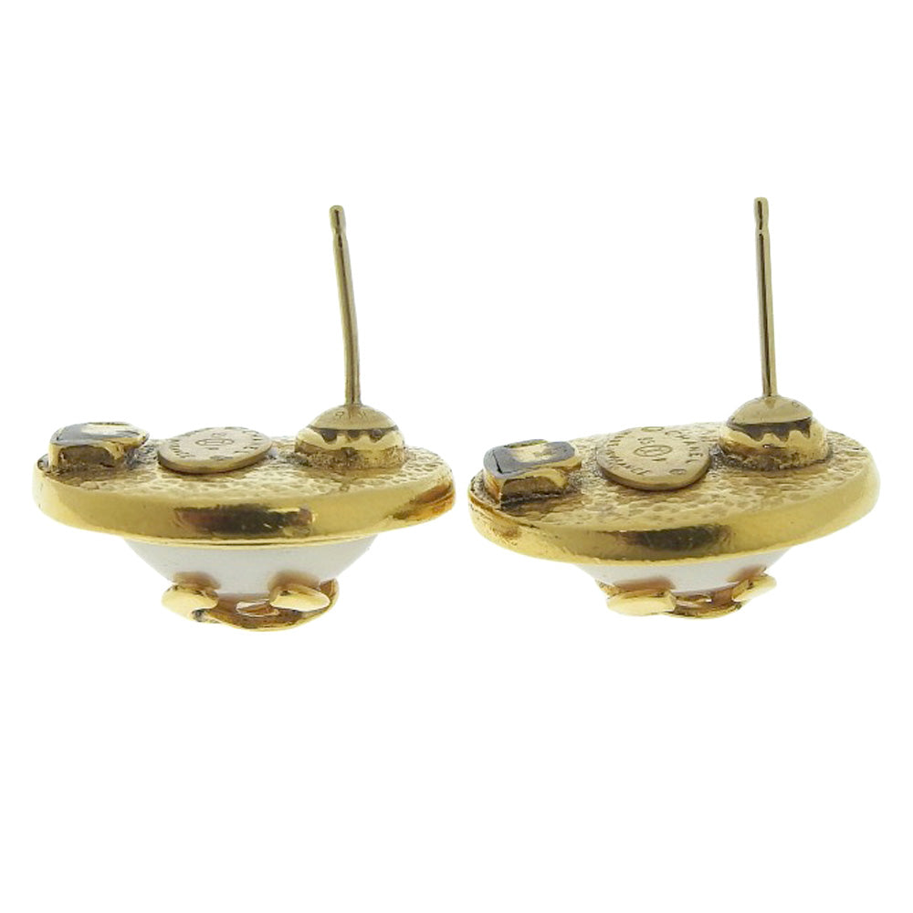 Top Quality Chanel Coco Mark Earrings Fake Pearl Vintage 95P