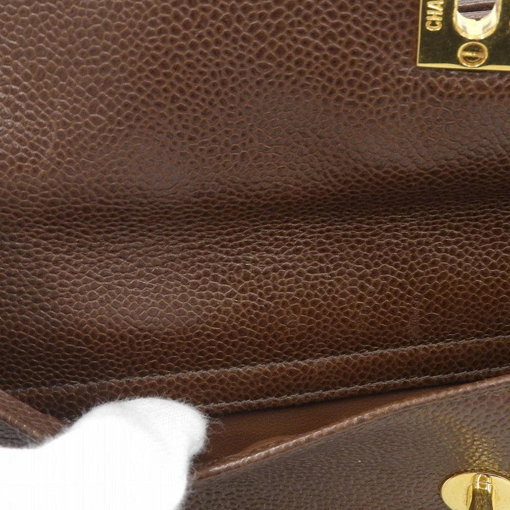 Top Quality Chanel Caviar Chain Shoulder Bag Vintage Brown
