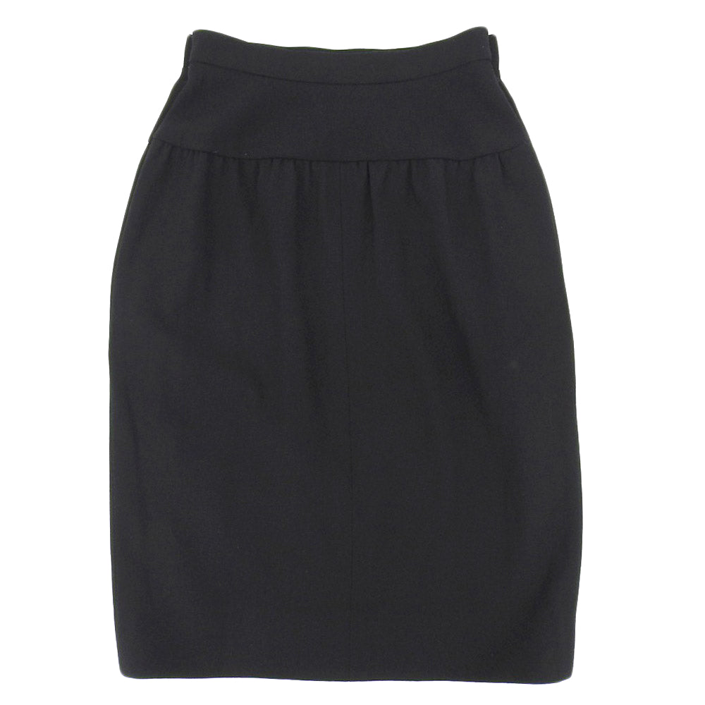 Top Quality Chanel Wool Skirt Vintage Black