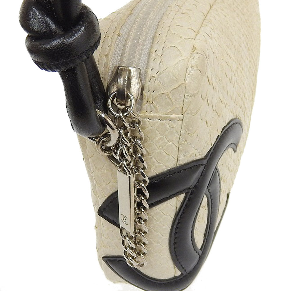 Top Quality Chanel Cambon Line Python Shoulder Pouch