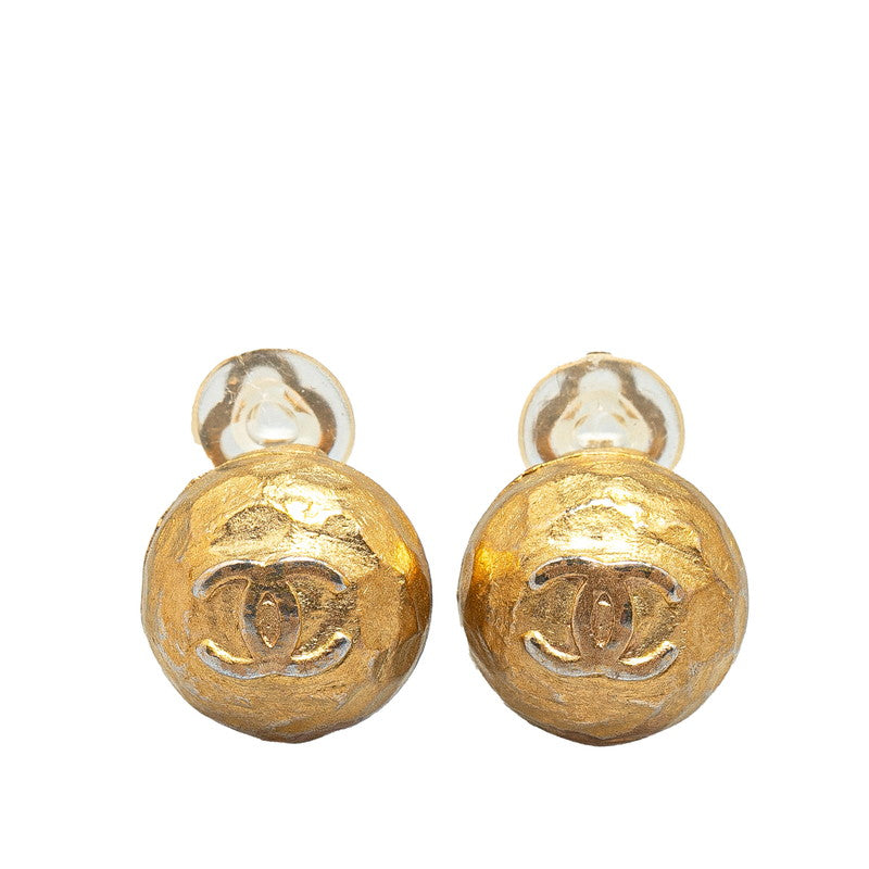 Top Quality Chanel Vintage Coco Mark Earrings Gold