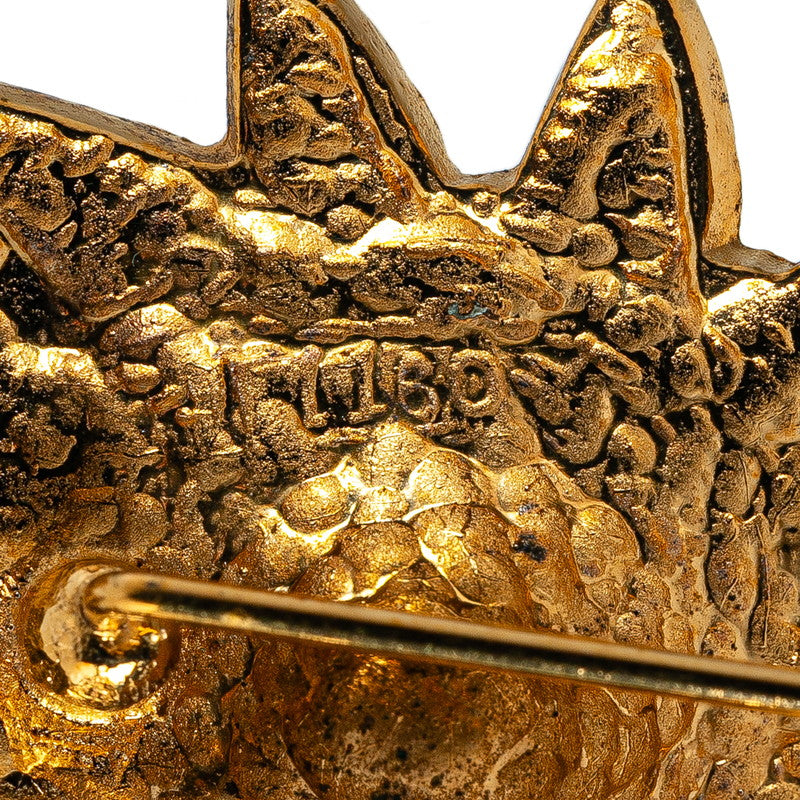 Top Quality Chanel Lion Motif Brooch Gold