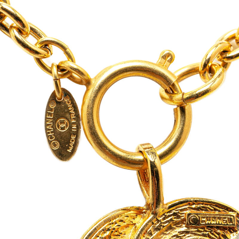 Top Quality Chanel Coco Mark Matelasse Necklace Gold Plated