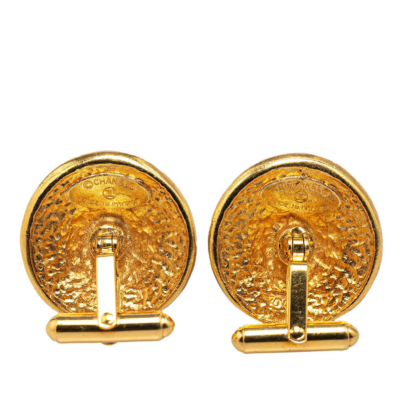 Top Quality Chanel Vintage Logo Gold Cuffs
