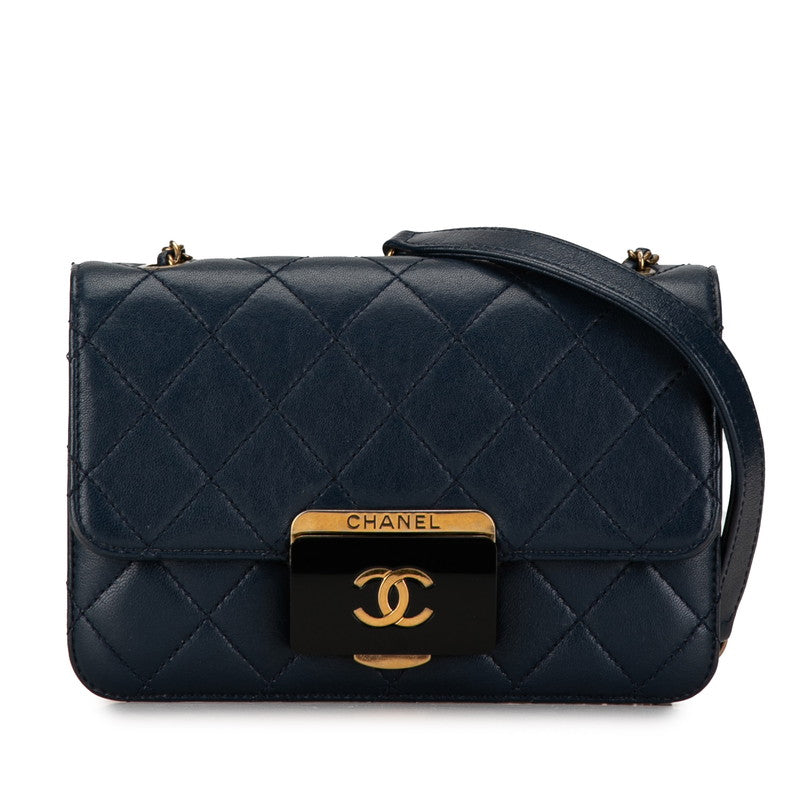 Top Quality Chanel Lambskin Coco Mark Matelasse Shoulder Bag