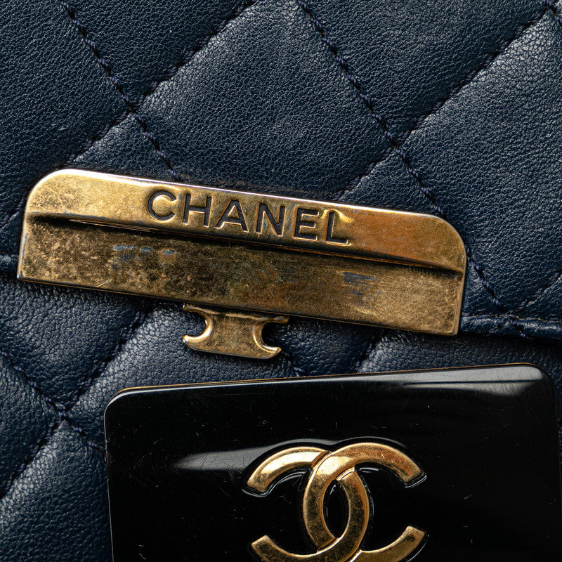Top Quality Chanel Lambskin Coco Mark Matelasse Shoulder Bag