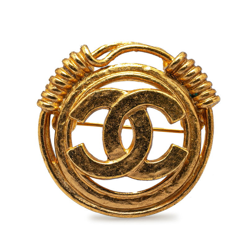 Top Quality Chanel Vintage Coco Mark Gold Plated Brooch