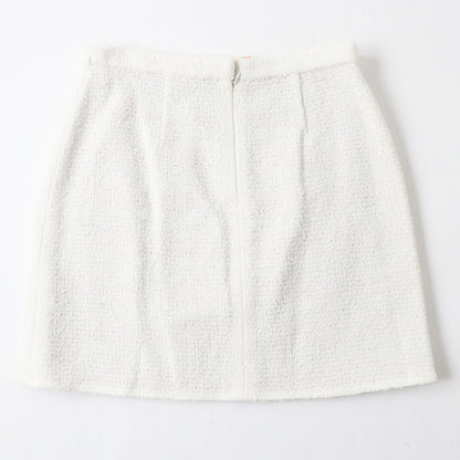 Top Quality Chanel Tweed Skirt P62765 Ecru 42