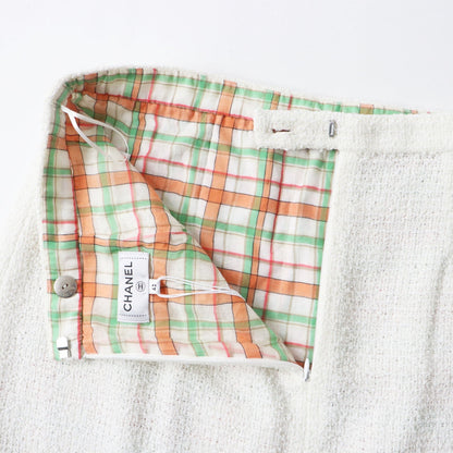 Top Quality Chanel Tweed Skirt P62765 Ecru 42