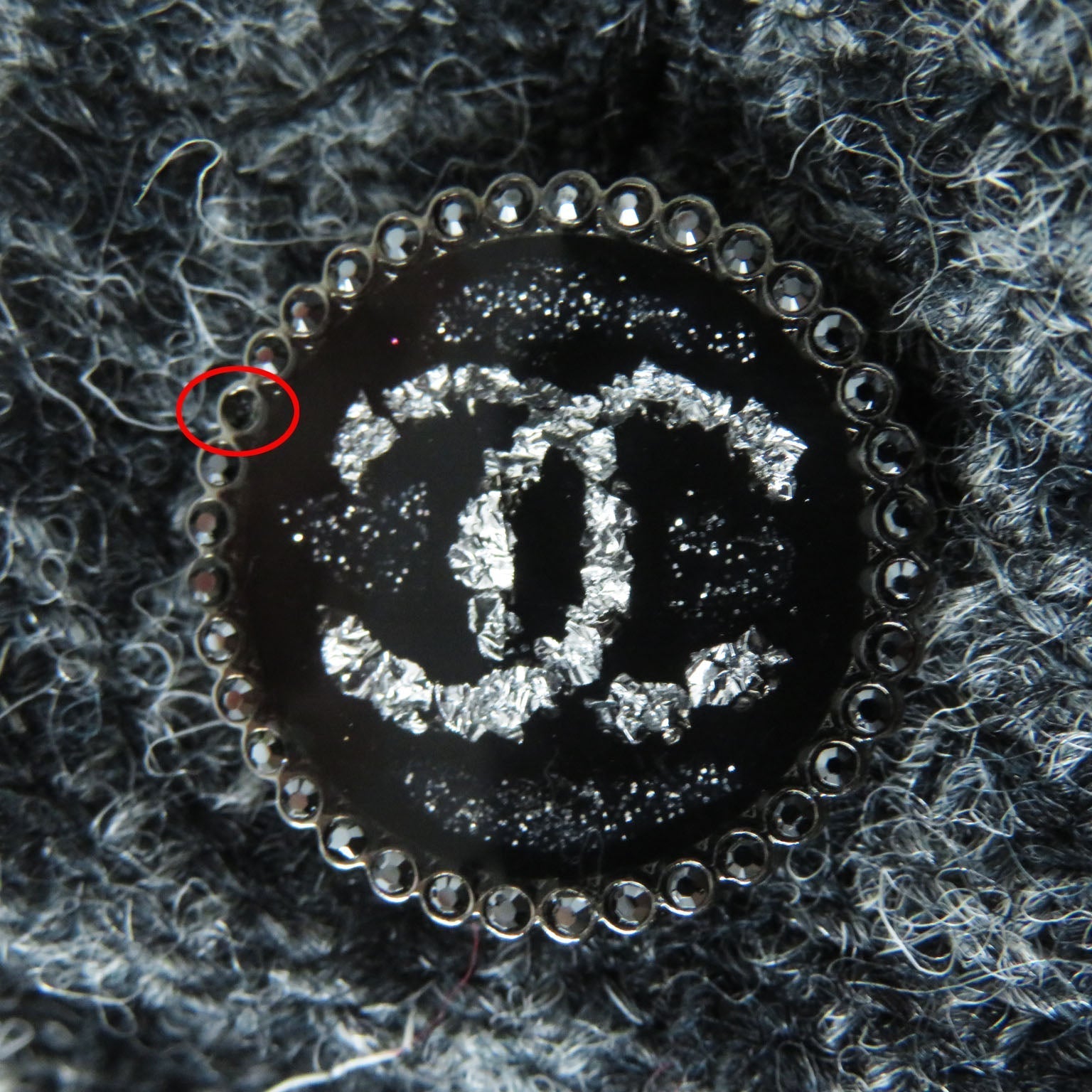 Top Quality Chanel Wool Tweed Pants COCO Mark Gray 36