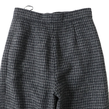 Top Quality Chanel Wool Tweed Pants COCO Mark Gray 36