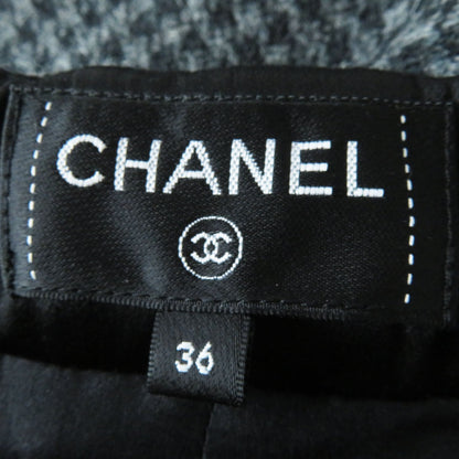 Top Quality Chanel Wool Tweed Pants COCO Mark Gray 36