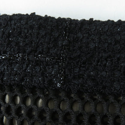 Top Quality Chanel Nylon Silk Tight Skirt Black 34