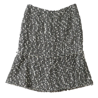 Top Quality Chanel Tweed Skirt with COCO Mark. Multi. Size 38