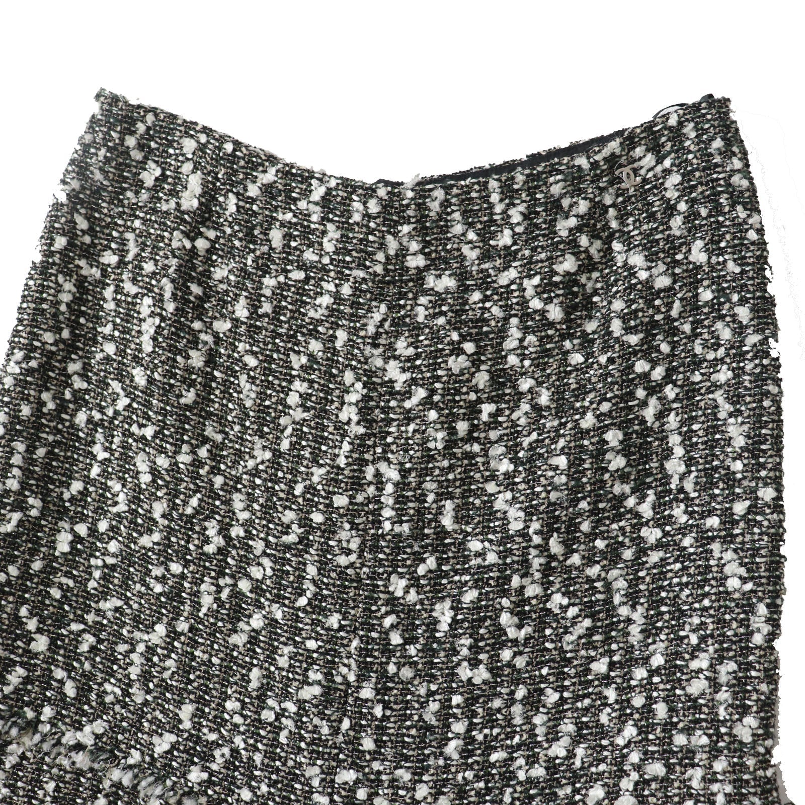 Top Quality Chanel Tweed Skirt with COCO Mark. Multi. Size 38