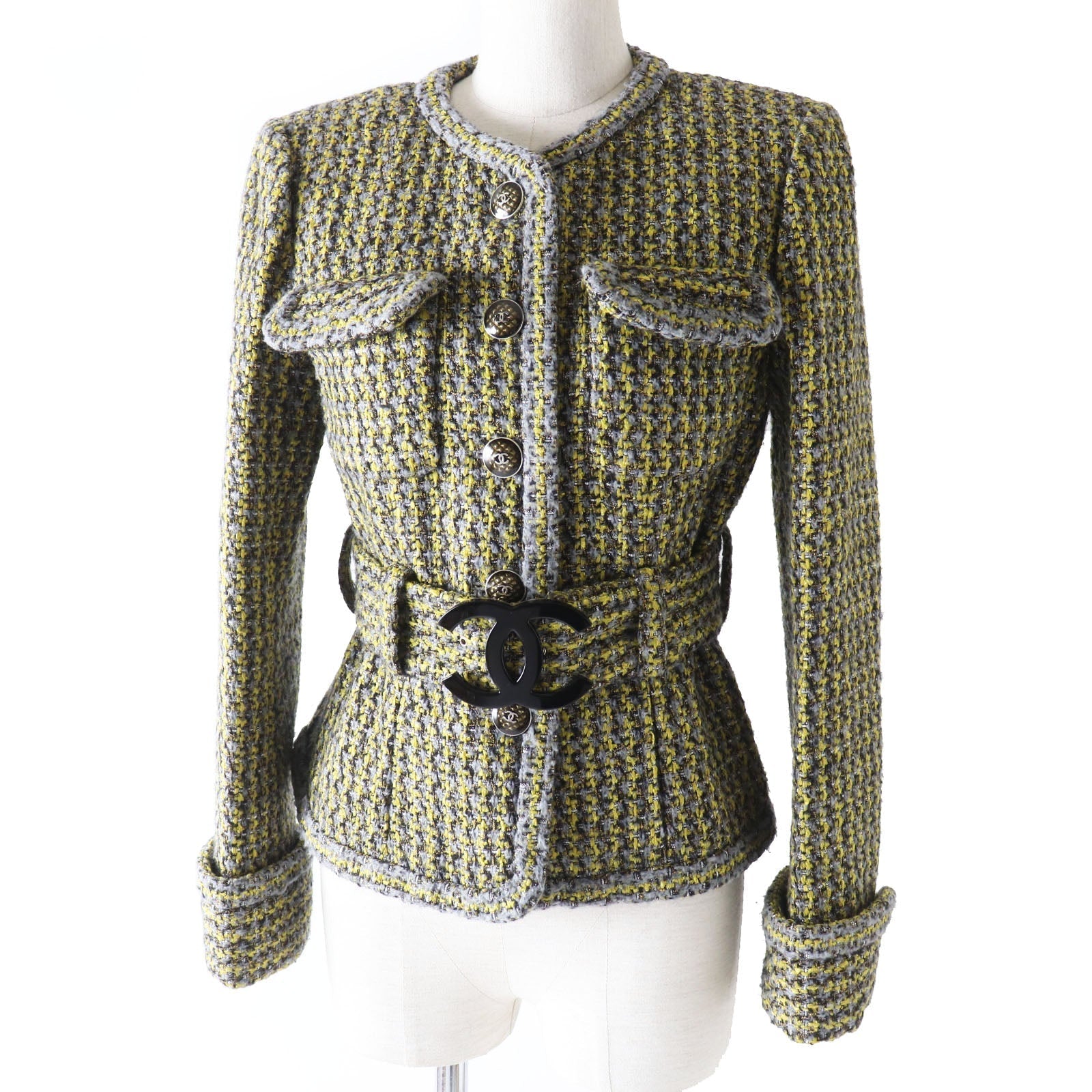 Top Quality Chanel P57148 Coat with COCO Mark Buttons