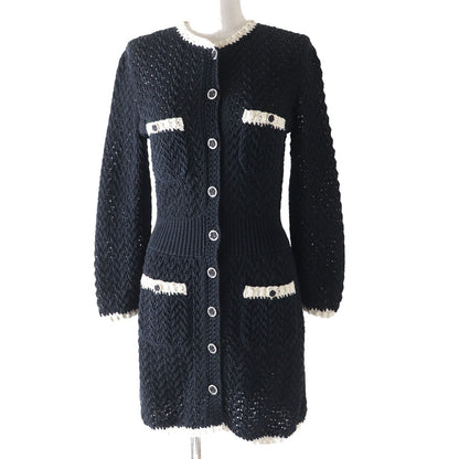 Top Quality Chanel Silk Cotton COCO Mark Button Dress