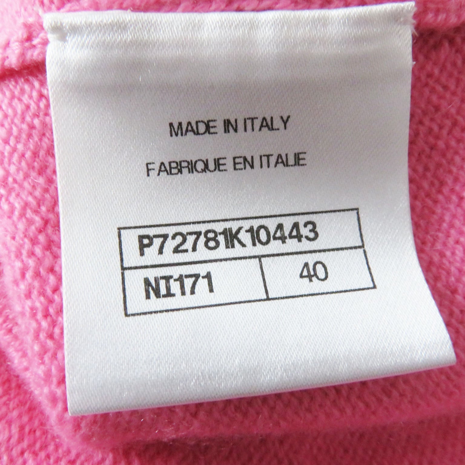 Top Quality Chanel Cashmere One Piece Set Pink
