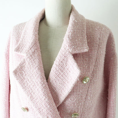 Top Quality Chanel Tweed Blouson P70560 Baby Pink 40