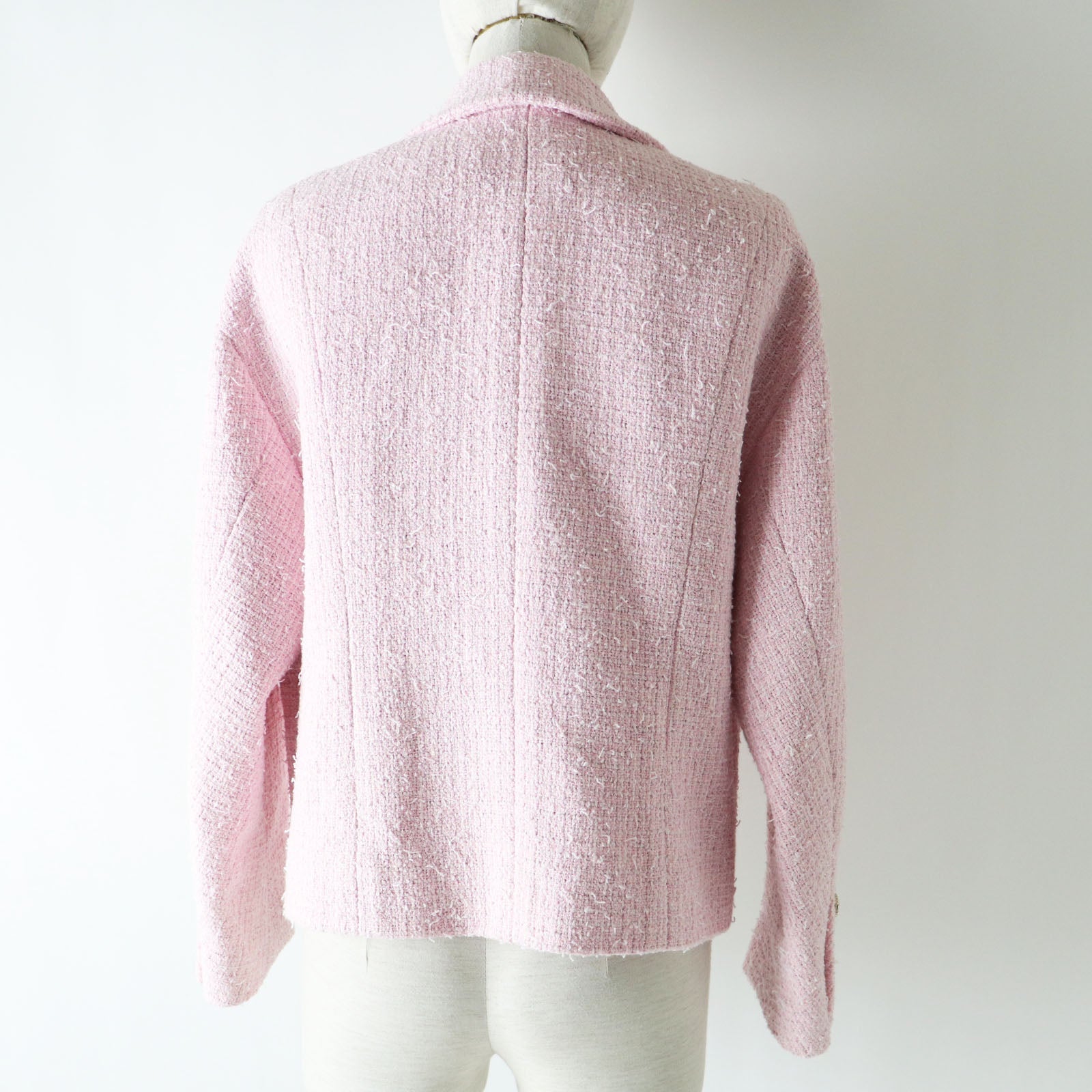 Top Quality Chanel Tweed Blouson P70560 Baby Pink 40