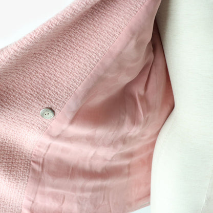 Top Quality Chanel Wool COCO Mark Button Jacket Pink
