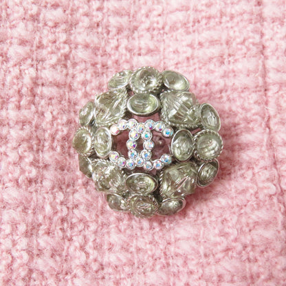 Top Quality Chanel Wool COCO Mark Button Jacket Pink