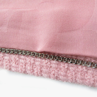 Top Quality Chanel Wool COCO Mark Button Jacket Pink