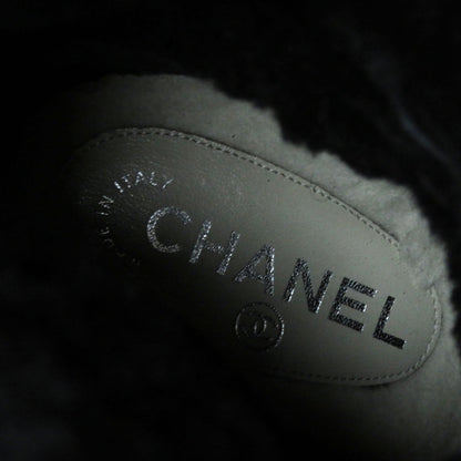 Top Quality Chanel Knee-high Boots Metal Logo Chunky Heel