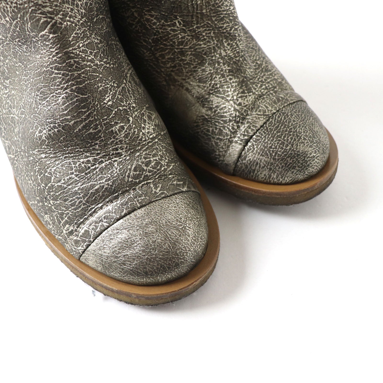 Top Quality Chanel Knee-high Boots Metal Logo Chunky Heel