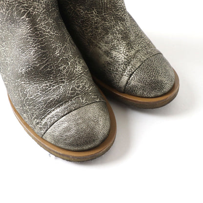 Top Quality Chanel Knee-high Boots Metal Logo Chunky Heel