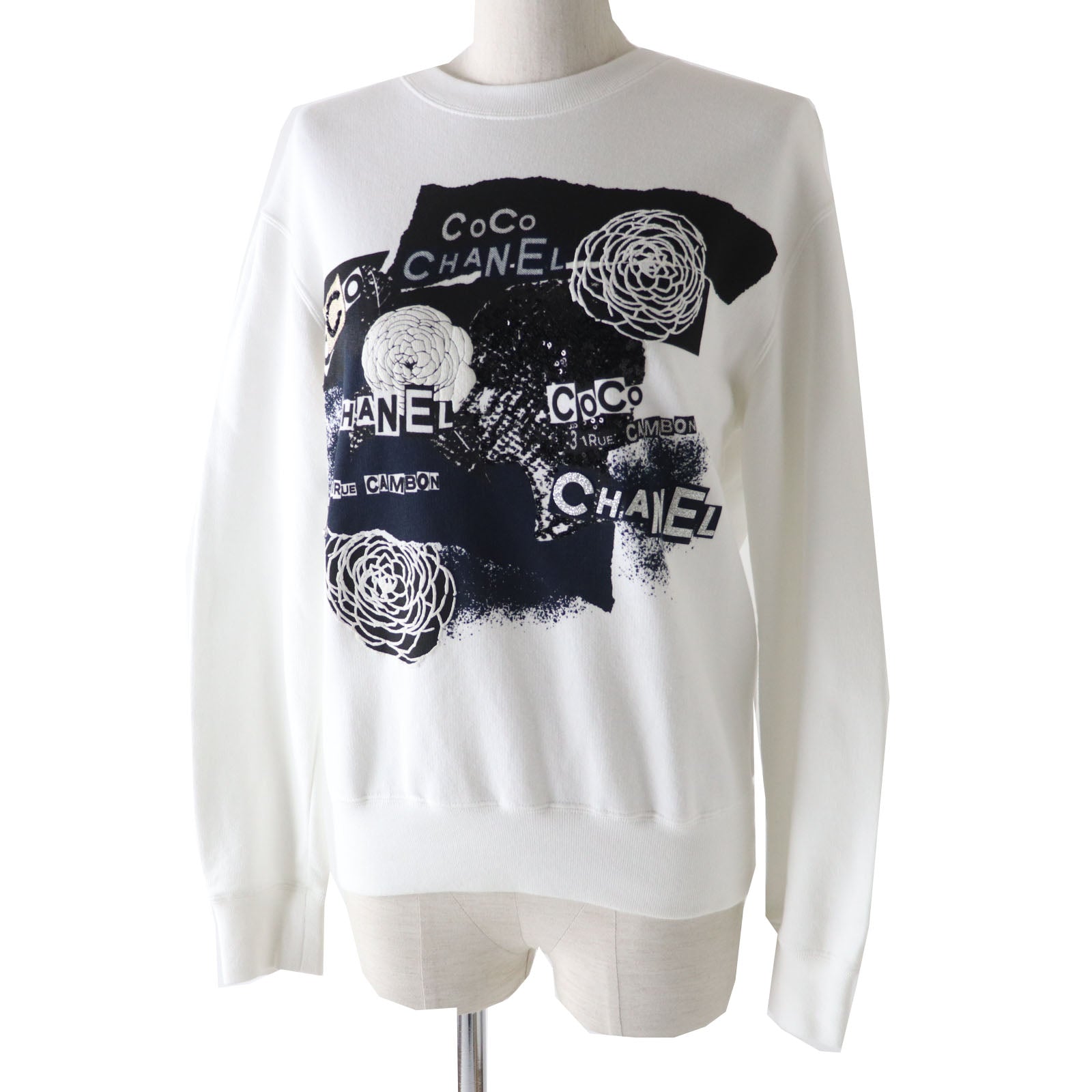 Top Quality Chanel Graphic Logo Sweatshirt Cotton XS